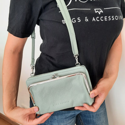 Lara Lauren Denver QF Wallet Mobile Bag Clutch light green